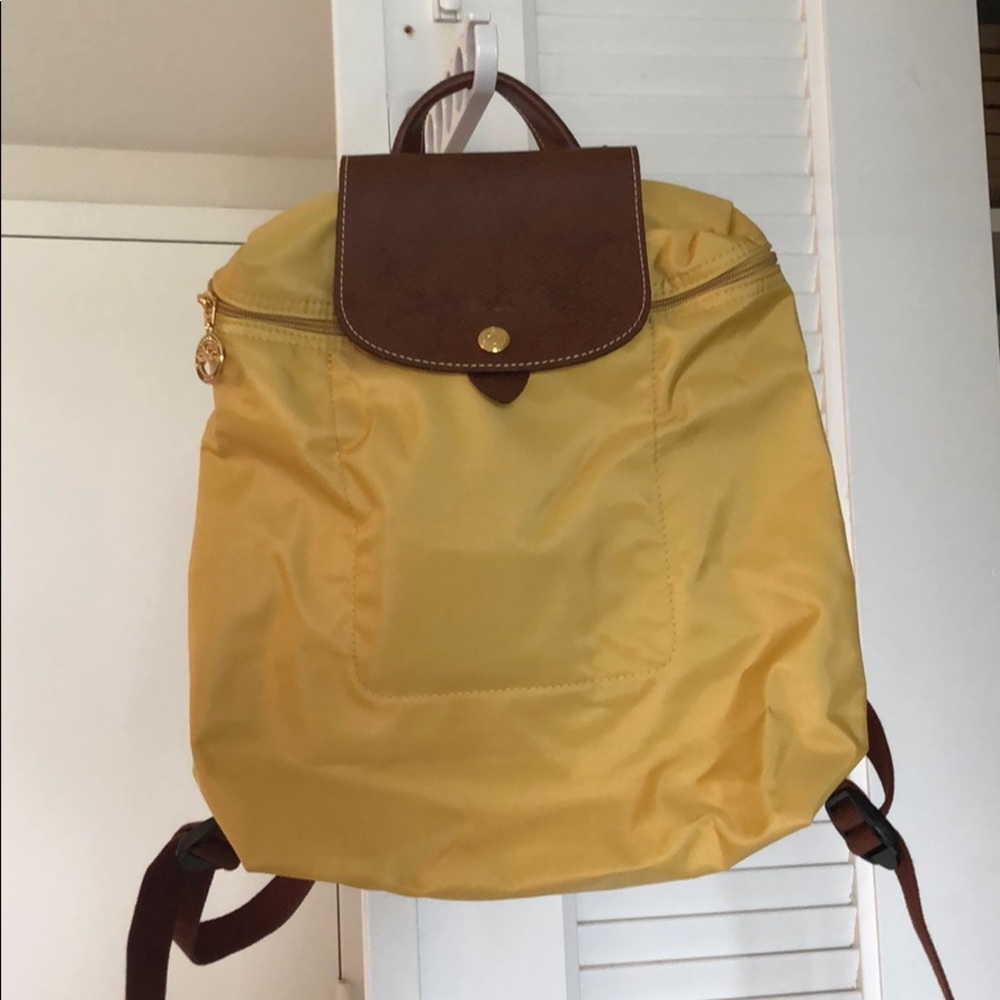 Longchamp Le Pliage Backpack in Gold